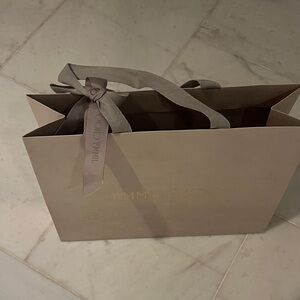 Jimmy Choo Beige Tote with Ribbon Detail